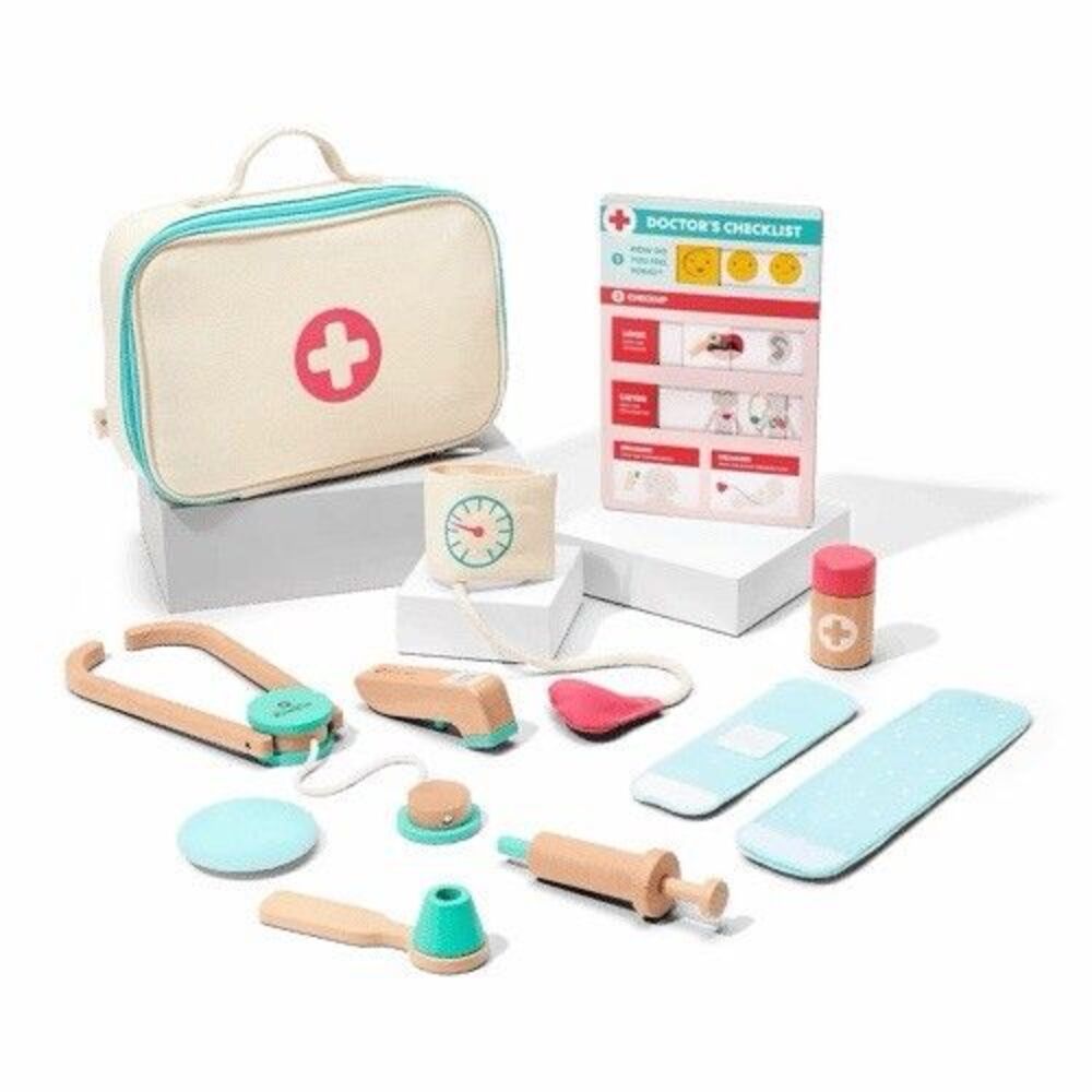 KiwiCo Pretend Play Doctor Kit Complete Wooden Medical Toy Set New Open Box